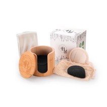 Bonafide Beauty 비건 페이셜 클렌징 스킨 케어 키트 | 블랙 대나무 면 메이크업 리무버 패드 | 곤약 스폰지 | 스파 헤드밴드 | 워시 백 | 제로 웨이스트 수세미 각