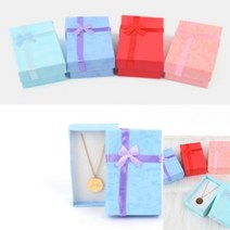 사각 쥬얼리 케이스 민트 종이쇼핑백 목걸이케이스, 핑크