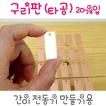 구리판 (타공) 20개입 이온화경향 전지만들기실험