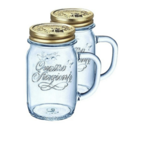 보르미올리 1+1 드링크자 머그세트 450ml, 블루 색상, 4개입