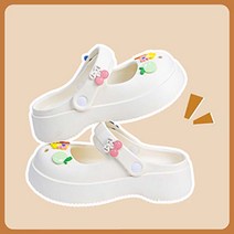 ins풍 6cm 통굽 샌들 신발 여 메리제인 여름 미끄럼방지 슬리퍼