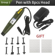 샌더기 벨트 샌더 사포 롤 110v 220v 미니 펜 모델 연마 연삭 건담 군사 모델, 펜8그라인딩헤드, 1개