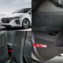 현대 아이오닉 하이브리드 퓨얼 실내몰딩모음전 스크래치발자국방지커버 튜닝, 트렁크 배터리커버(Q등급)