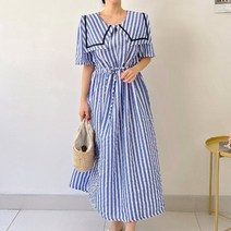 퍼니걸스 9175 단가라 빅카라 롱 원피스 여성의류