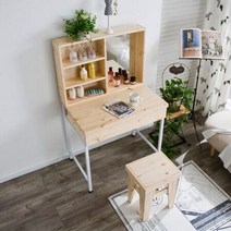 본비 원목 철재 화장대 800, 알리바바마켓 내추럴