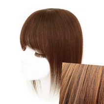 이지리치 앞머리 정수리가발 35CM 오렌지브라운 여성탈모가발 중년여성가발