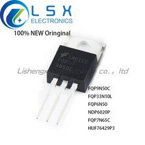 주식 FQP33N10L FQP6N50 NDP6020P FQP7N65C HUF76429P3 TO220 10 개, 04 FQP6N50