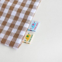 6개-끼움라벨) 아기코끼리(2컬러) - 직조라벨, 블루