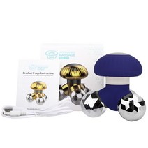 페이스롤러 니들롤러 마사지롤러 1pc 미니 전기 버섯 모양 마사지 멀티 주파수 진동 홍보 혈액 순환 긴장, 03 파란, 파란