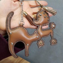 로스킨 동물캐릭터 반제품(소가죽) 강아지 곰 사슴 고양이 토끼 가죽공예 DIY 패키지, 민자탄색푸들