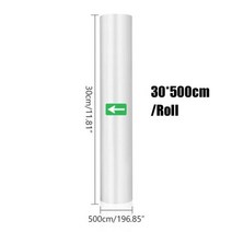 밀봉기 포장기 비닐 1215202530500cm 식품 진공 보관 백 롤 실러기 오래 지속되는 신선한 실러 기계, 30cm