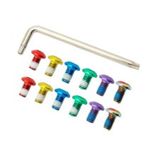 MUQZI-자전거 디스크 브레이크 로터 고정 볼트 T25 M5x9mm 나사 MTB 및 렌치 사이클링 부품 12 개, Multiple colour
