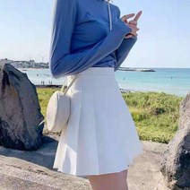 아베크듀블루 미니스커트 에이라인 스판 테니스 골프 스커트 치마