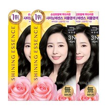 미쟝센 샤이닝 에센스 새치전용 염색제, 3N 흑갈색, 3개