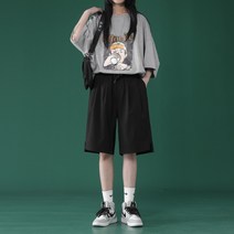 5부 버뮤다 팬츠 오피스룩 편안한 통바지 나들이룩 캠핑룩 여성 하이웨이스트 데이트룩 미디 산책룩