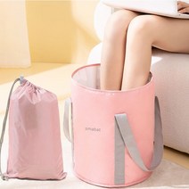 Smabat 접이식 족욕기 족욕통 보온기능 휴대용 이동식 족욕기 발마사지 족탕기, 핑크