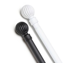 윈도우드레스 25mm 심플라운드 커튼봉 10자 블랙