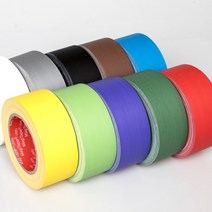 무광 면테이프 리무버 컬러 청테이프 25M 천테이프 덕테이프, 48mm 연녹색