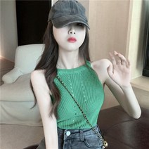 할머니조끼 여자 레이스 여성 코바늘조끼 민소매 베스트 여름 니트 빈티지