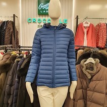 크로커다일레이디 샤트렌 가볍고 따뜻한 후드 집업 경량 덕다운 패딩 점퍼 뉴코아 인천점
