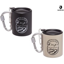 블랙야크 레보맥스 콜라보레이션 이중 미니컵 카라비너머그(207ml) 2BYXXX1913, BK