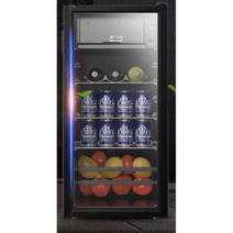 캐리어음료냉장고 캐리어음료수냉장고 냉장쇼케이스, 118L 냉장소량냉동LED조명