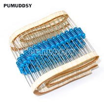 저항기 가변저항 전자 필름20PCS 1W 금속 필름 저항 1 1R 1M 2R 47R 330R 1K 4.7K 22K 2 옴, 100 180K