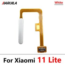 철근탐사기 100% 오리지널 Xiaomi Mi 11 Lite 홈 버튼 지문 메뉴 반환 키 센서 스캐너 플렉스 케이블, 06 White