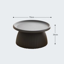 북유럽 디자인 롤리폴리 테이블 거실 카페 인테리어 좌식 원형 라운드테이블, M. 그레이-L (레이스)