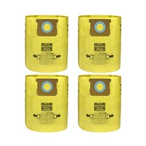 4 Pack Type I 90672 Vacuum Filter Bags Compatible with Shop Vac 10 14 Gallon F 90662 9067200 Dust Co