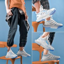 Breathable mesh shark blade running socks basketball shock absorption soft bottom flying woven tide