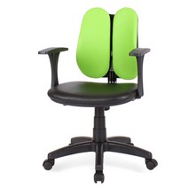 청심의자 휴먼A형 노헤드 우레탄 바퀴 인조가죽 사무용의자, 그린