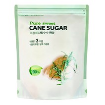 퓨어스윗 비정제 사탕수수 원당 6kg (3kgx2팩), 3kg, 2개
