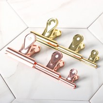 로맨틱노벰버 골드 바인더클립 사무용집게, 불독클립 - 골드(중)