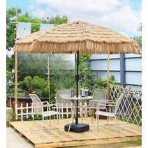 밀짚 파라솔 리조트 대형 야자수 초가 오두막 볏짚, 2.7m 원형