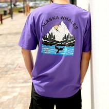 문컬렉션 5부 오버핏 반팔티 알레스카 프린팅 남녀공용