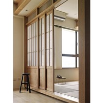 중문 격자문 일본식 미닫이문 칸막이 맟춤 목제, 폭 1-1.2미터