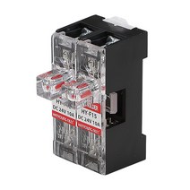 휴즈홀더 DC 12V~24V 10A 2P Ø6X30mm 휴즈용 HY-F15-2D, 1개
