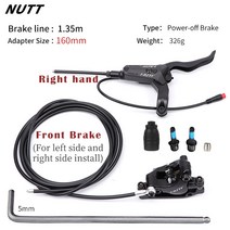 자전거 브레이크 용품 NUTT-MTB 전기 자전거 전기 스쿠터 유압 브레이크 디스크 140mm 160 180 로터 팻 미니 쿠구 G 부스터/G1/ES3 듀얼트론 speedway 5, 01 Right hand 160 Front