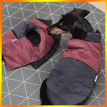 보미펫 펠릭스패딩 강아지옷 겨울패딩 조끼 외출복 핸드메이드, 와인(그레이포인트)-기본