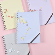 몽알몽알 A5 하드커버 밴드 스프링 노트 4000, 그레이
