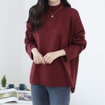 제니트 가을 겨울 여성 루즈핏 반목 폴라 니트 겨울니트 예쁜 니트티 여성니트 피지오반폴