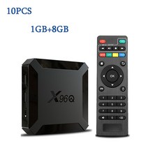 스마트 미디어 플레이어 셋톱 박스 안드로이드 100 Allwinner H313 쿼드 코어 2023 X96Q TV BOX 2GB 16GB 4K 로트당 10 개 도매, 1.미국 플러그  10PCS 1G 8G