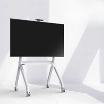 대형티비모니터 이동식스탠드 회의실 PPT 강의 발표회, 화이트 - 32-75인치에 적합