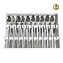 라이브잇 키친아트 크로바 샌딩 수저세트, 6세트, 숟가락 10p + 젓가락 10p