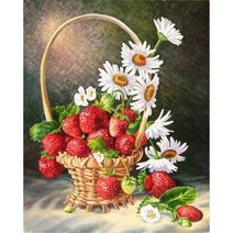HANDONG 꽃 유화 DIY 해바라기 손으로 그리기 명화 인테리어 예술품, 40x50cm, FO160