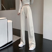 여성통바지 부츠컷 여자겨울 바지 기모 슬랙스 여성와이드팬츠 캔디 컬러 코듀로이 와이드 레그 팬츠 여성용 겨울 캐주얼 허리 루즈 롱 팬츠 레이디 와이드 레그 바지