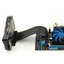 그래픽 라이저카드 PCI-E 4.0x16 고품질 연장 라이저 케이블 확장 수직 장착 게이밍 GPU 지원 30cm 90 도, 01 0.1m