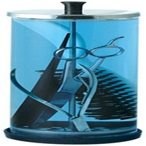 SCALPMASTER Barber Barbicide Glass Sanitizing Jar 39 oz SJ-SC551, 1