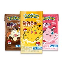 삼립 SPC삼립 포켓몬 멸균우유 190ml 24입 택 (바나나/딸기/초코), 포켓몬우유(딸기)190ml*24팩